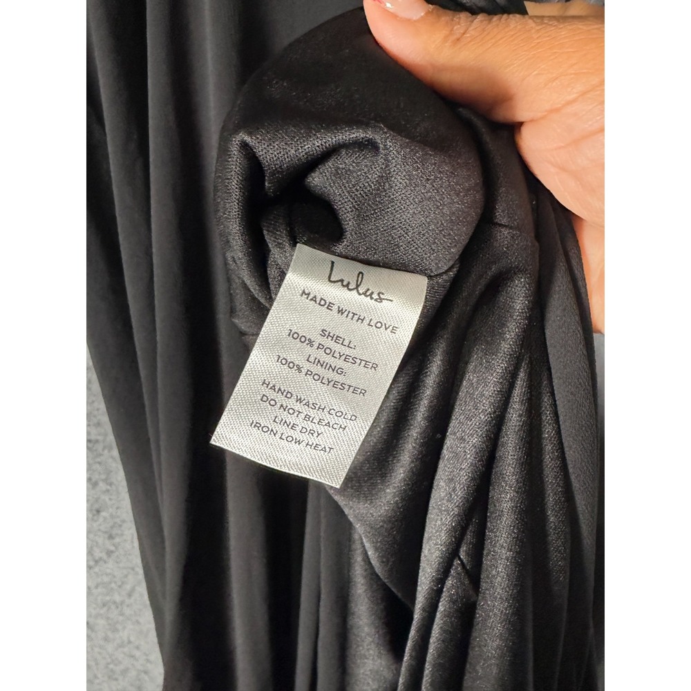 Lulus Dress Women Small Cause for Commotion Black Pleated Bustier Maxi no-slip - Picture 7 of 10